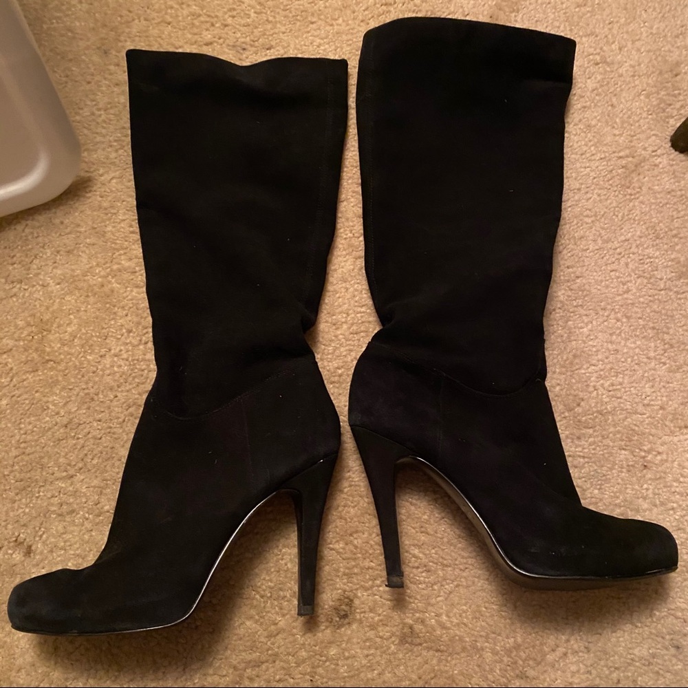 Suede Heel Boots